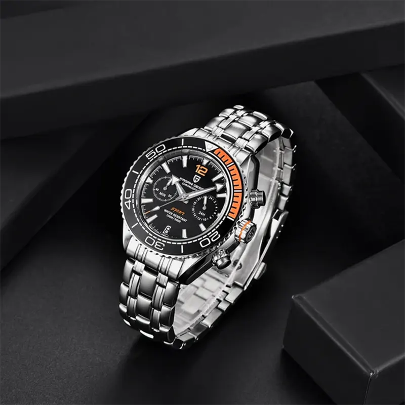 Pagani Design Chronograph Black Dial Men's Watch-  PD-1711